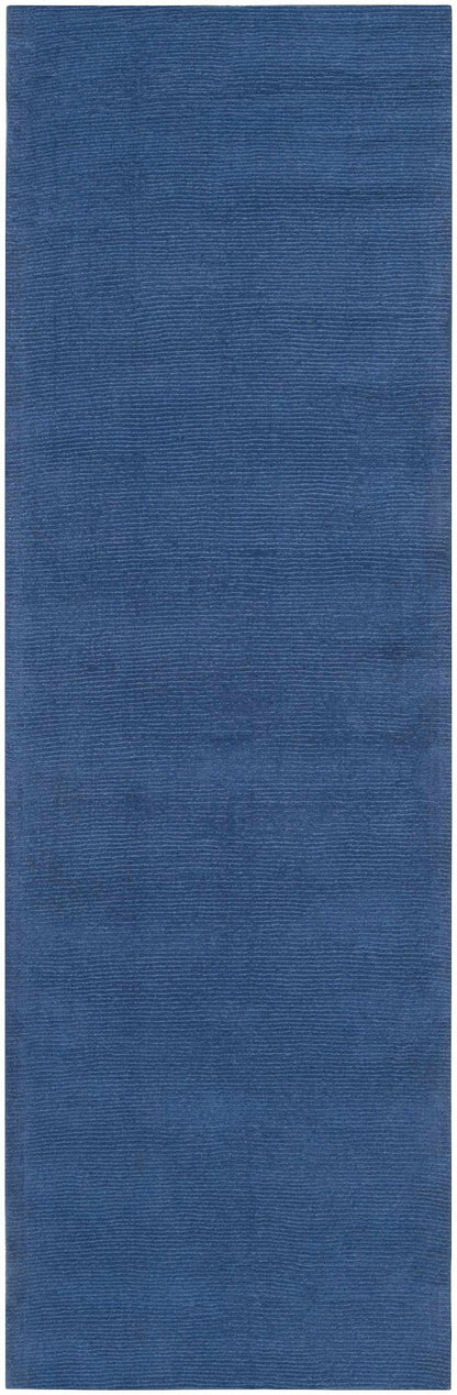 Brockton Solid Blue Wool Rug - Quahog Bay Bedding