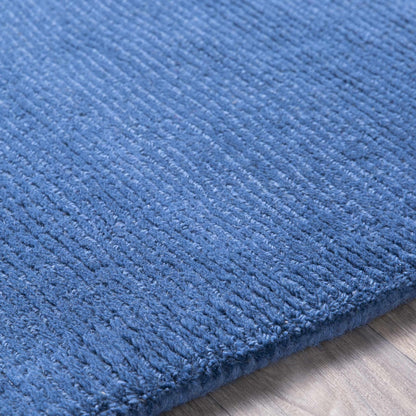 Brockton Solid Blue Wool Rug - Quahog Bay Bedding