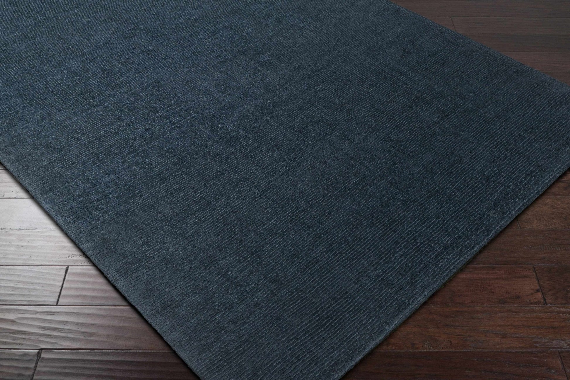 Brockton Solid Dark Blue Wool Rug - Quahog Bay Bedding