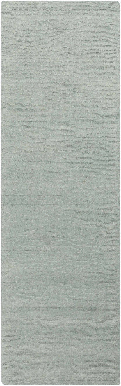 Brockton Solid Dusty Sage Wool Rug - Quahog Bay Bedding