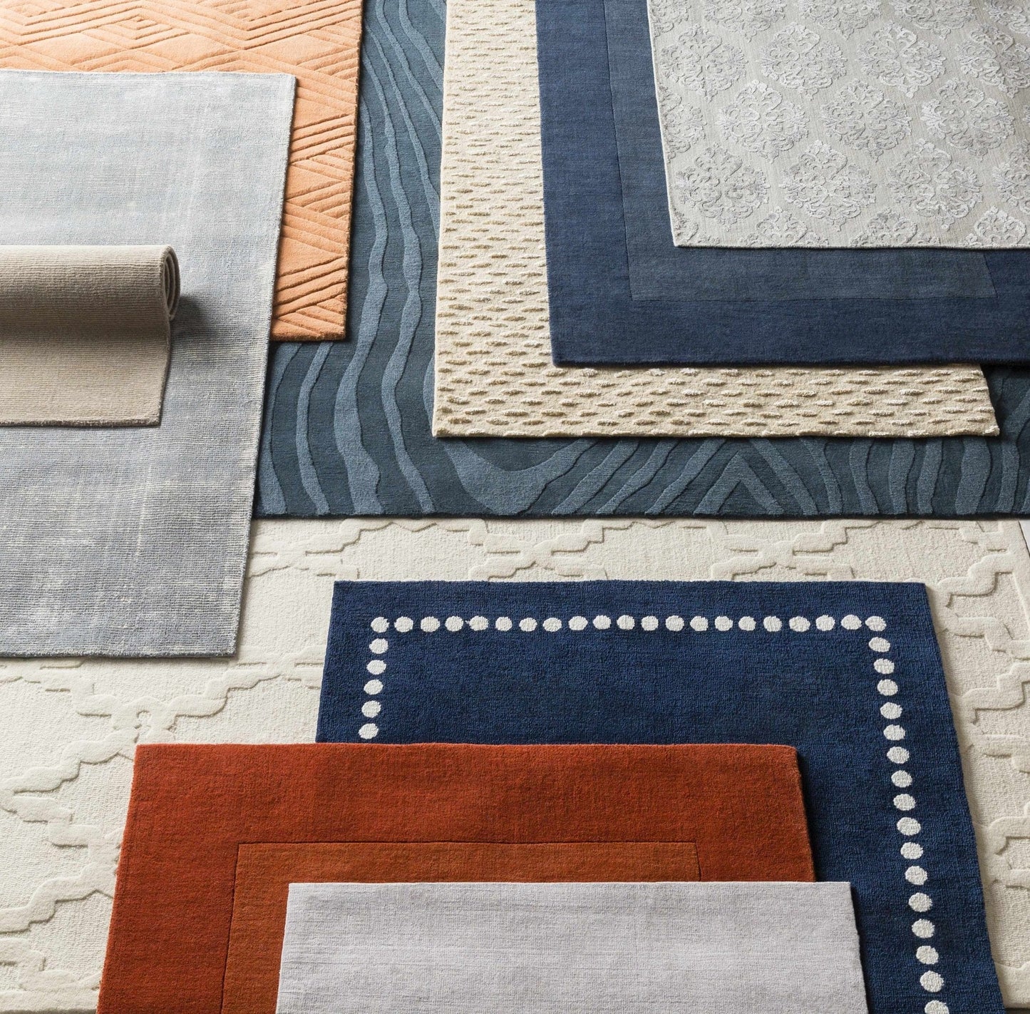 Brockton Solid Gray Wool Rug - Quahog Bay Bedding