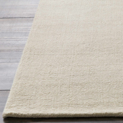 Brockton Solid Light Beige Wool Rug - Quahog Bay Bedding