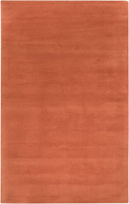 Brockton Solid Orange Wool Rug - Quahog Bay Bedding