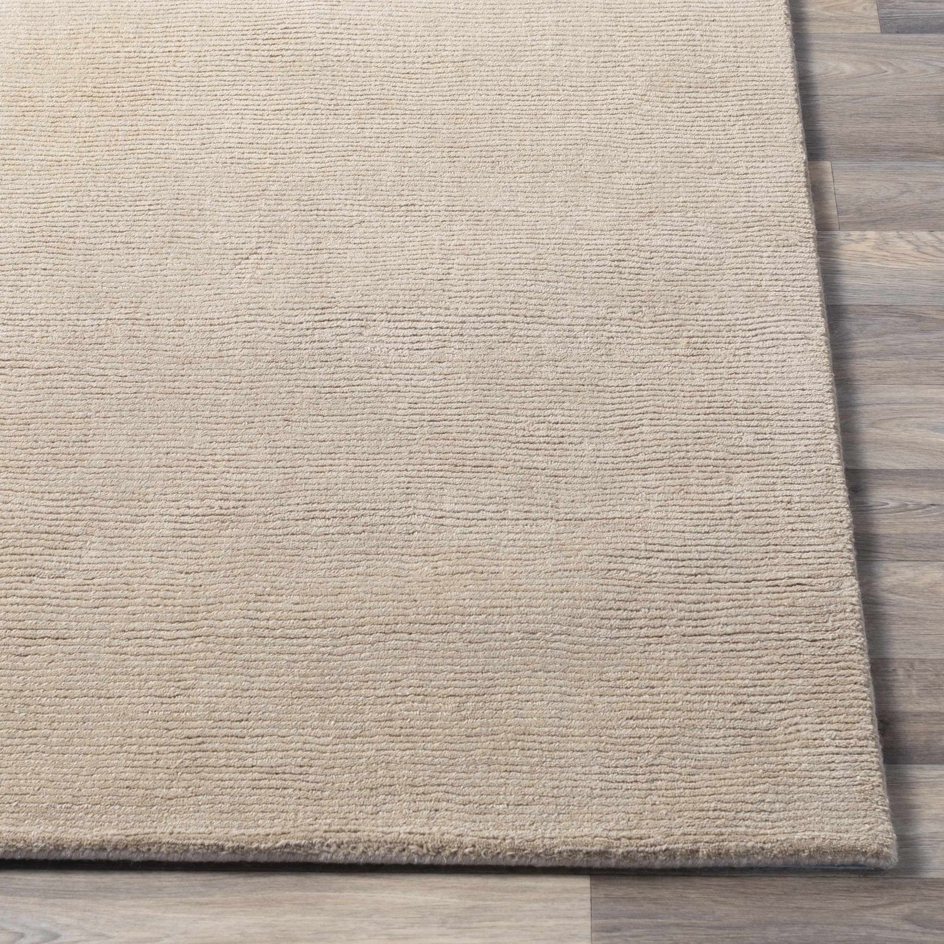 Brockton Solid Tan Wool Rug - Quahog Bay Bedding