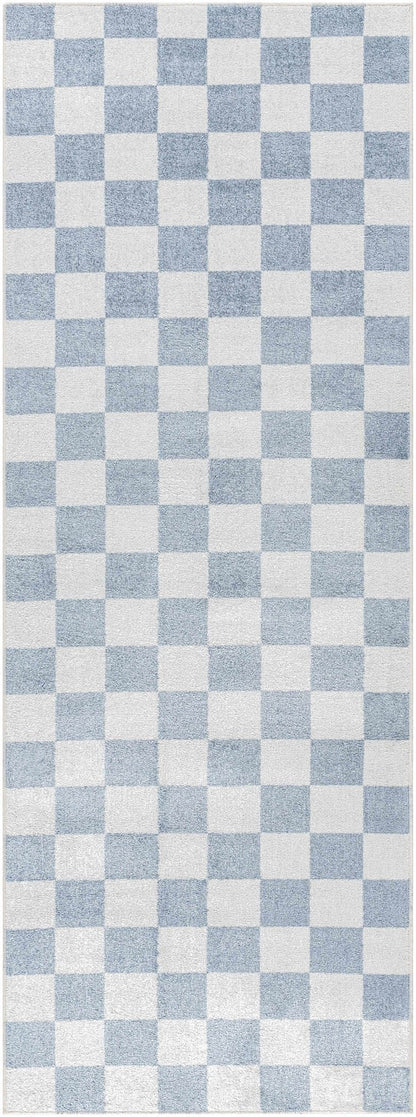 Brone Blue Checkered Washable Rug - Quahog Bay Bedding