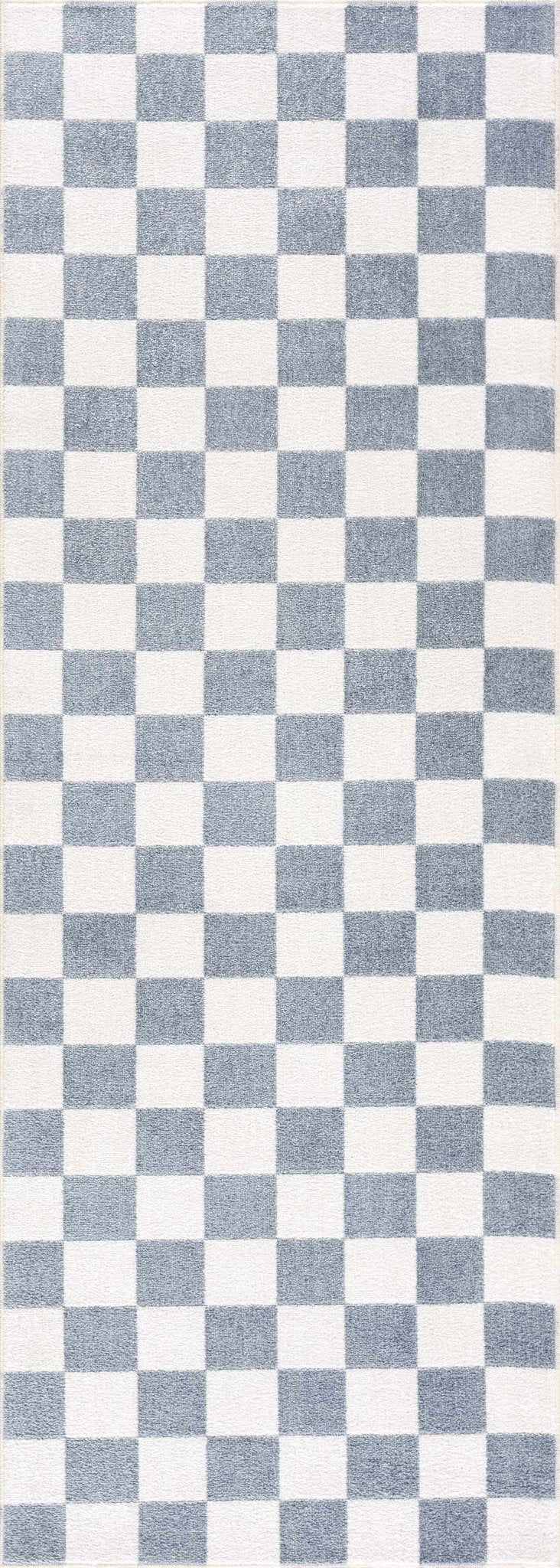 Brone Blue Checkered Washable Rug - Quahog Bay Bedding