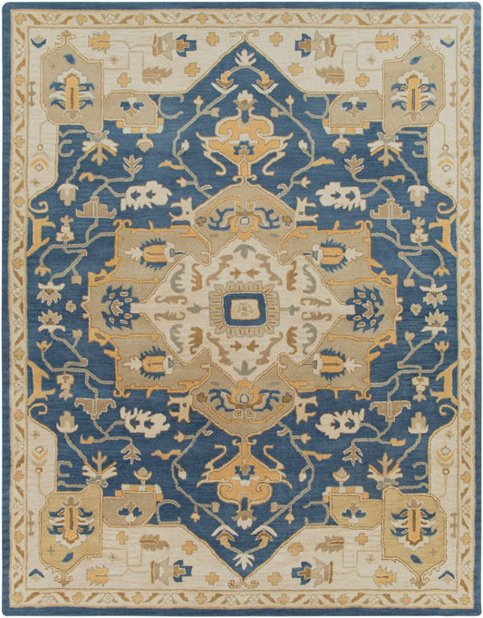 Broomfield 1145 Hand Tufted Blue Wool Rug - Quahog Bay Bedding