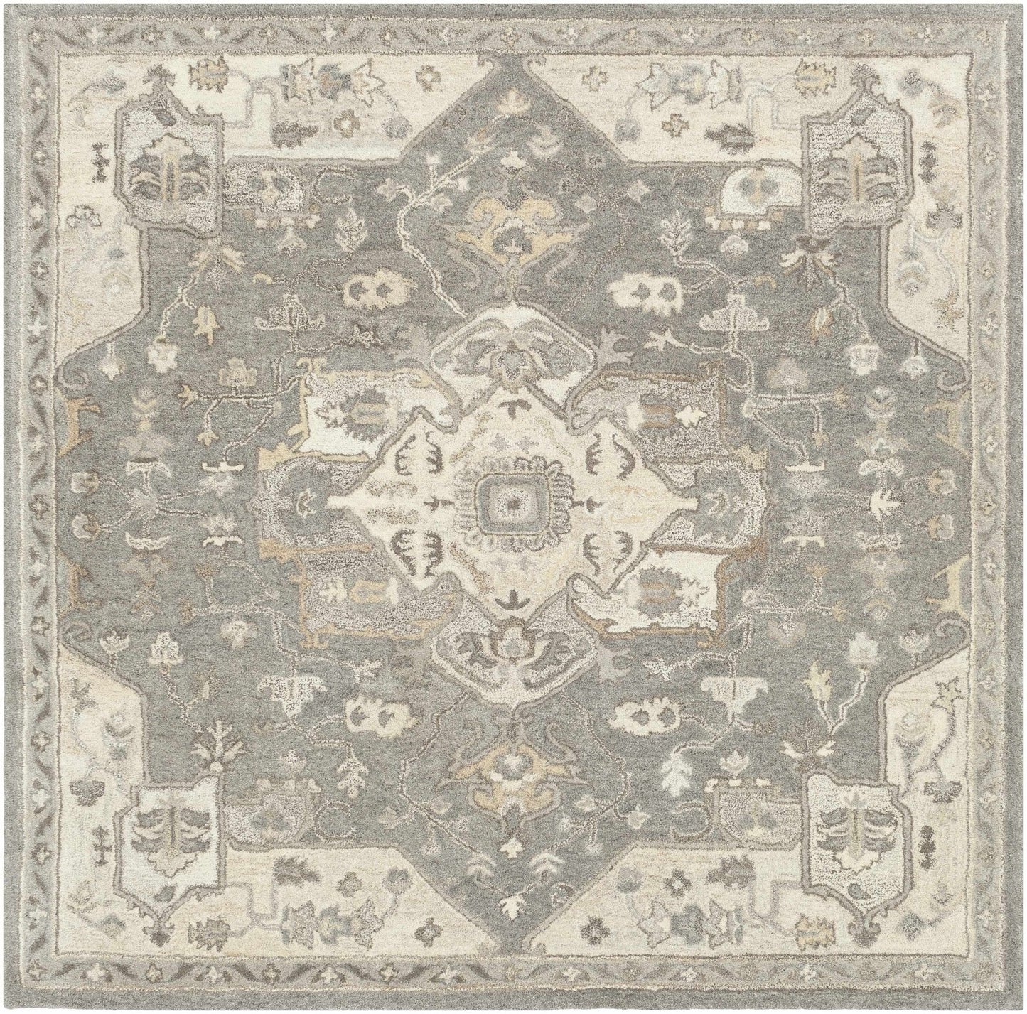 Broomfield 1196 Hand Tufted Taupe Wool Rug - Quahog Bay Bedding