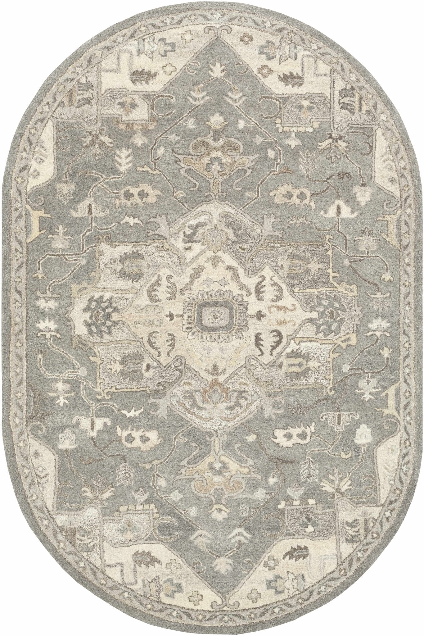Broomfield 1196 Hand Tufted Taupe Wool Rug - Quahog Bay Bedding