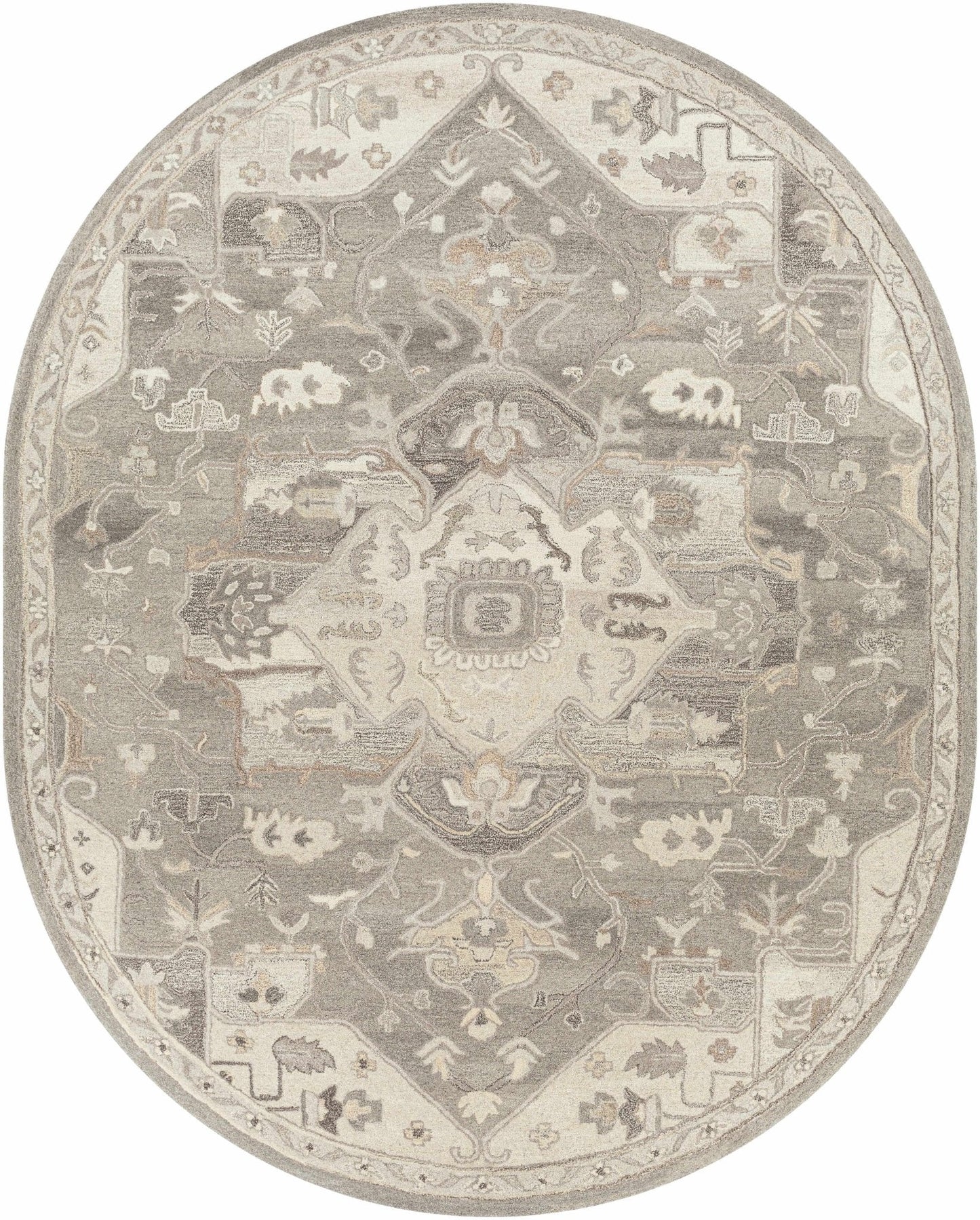 Broomfield 1196 Hand Tufted Taupe Wool Rug - Quahog Bay Bedding