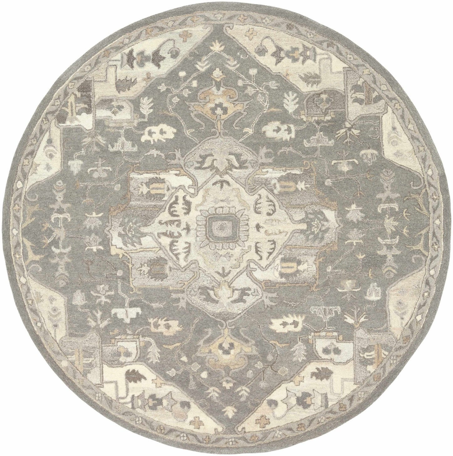 Broomfield 1196 Hand Tufted Taupe Wool Rug - Quahog Bay Bedding