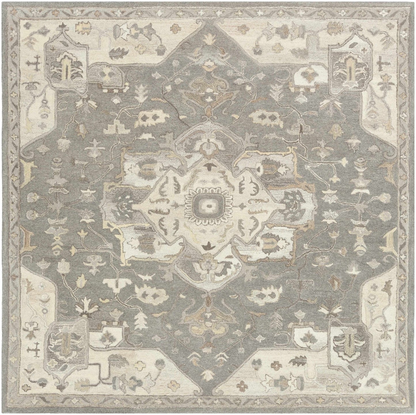 Broomfield 1196 Hand Tufted Taupe Wool Rug - Quahog Bay Bedding
