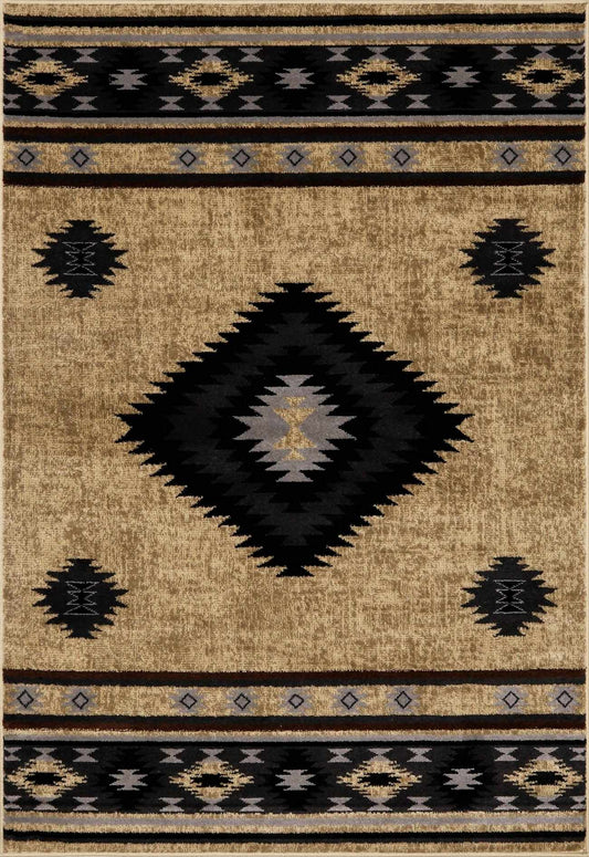 Buckhaven Brown Aztec Carpet - Quahog Bay Bedding