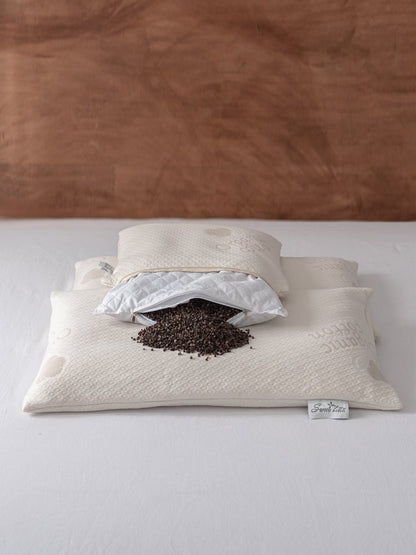 Buckwheat Pillow | Cooling, Adjustable Support | Sweet Zzz - Quahog Bay Bedding