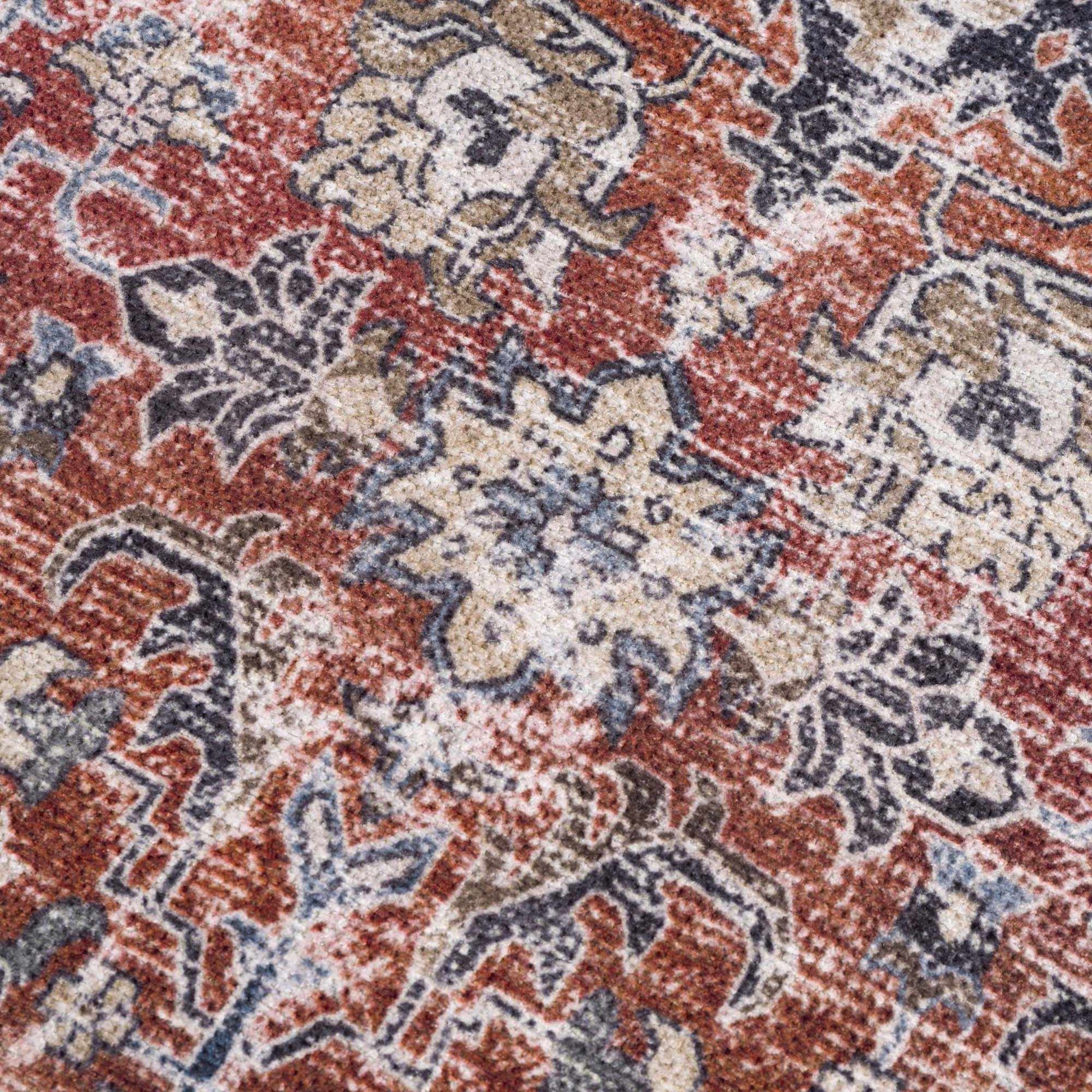 Burgundy Holi - 2303 Washable Area Rug - Quahog Bay Bedding