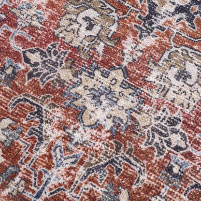 Burgundy Holi - 2303 Washable Area Rug - Quahog Bay Bedding