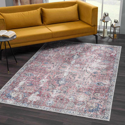 Burgundy Holi - 2303 Washable Area Rug - Quahog Bay Bedding