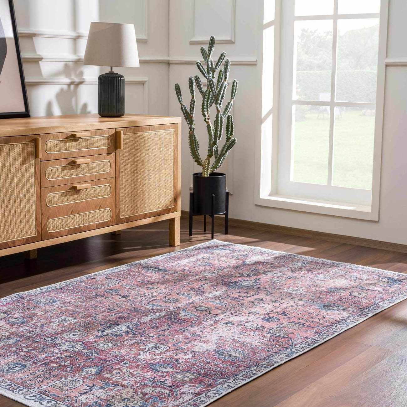 Burgundy Holi - 2303 Washable Area Rug - Quahog Bay Bedding
