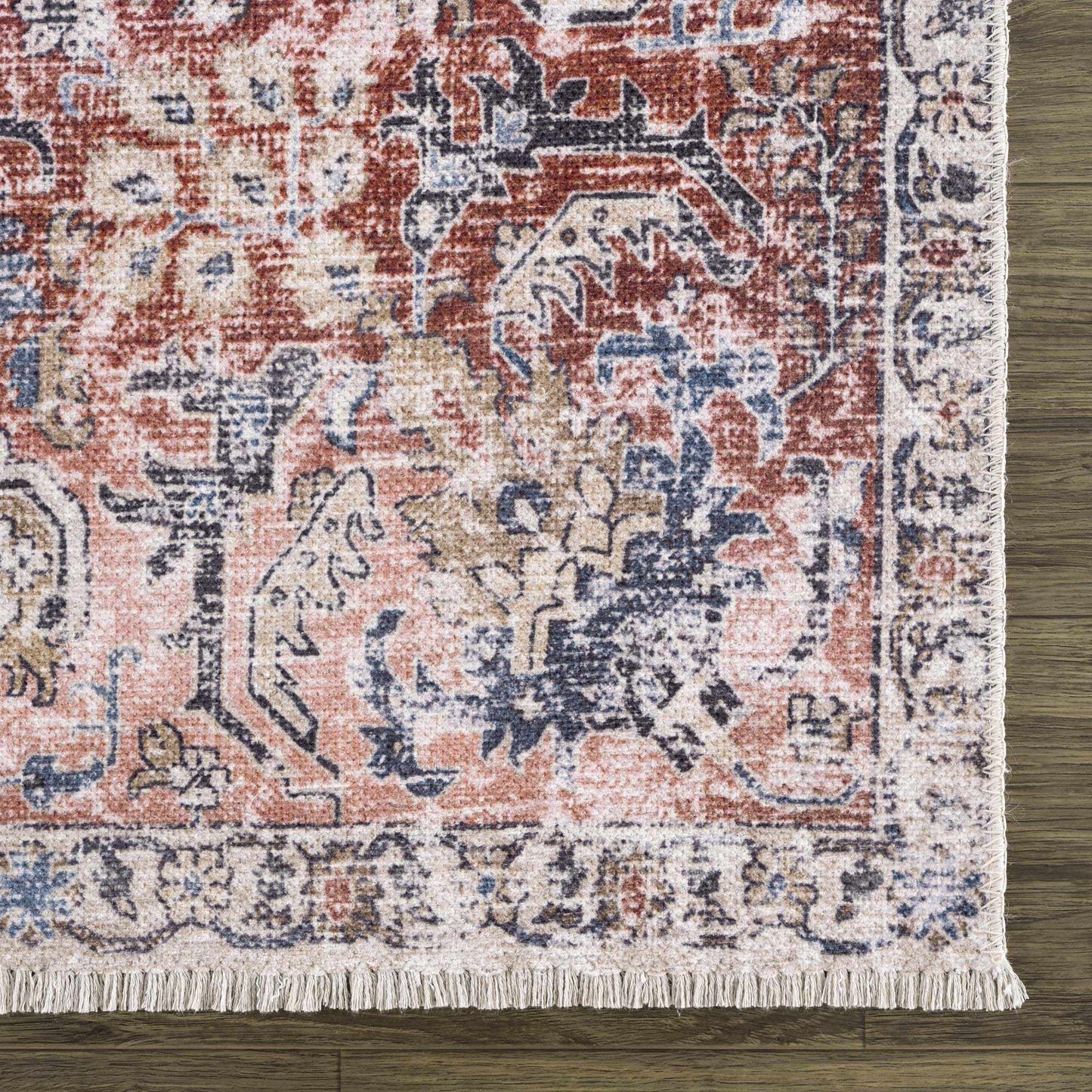 Burgundy Holi - 2303 Washable Area Rug - Quahog Bay Bedding