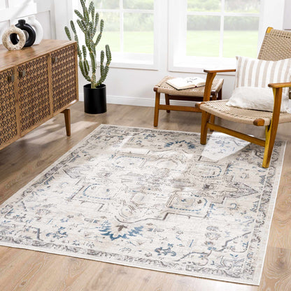 Cabacungan Cream Washable Area Rug - Clearance Rugs On Sale - Quahog Bay Bedding