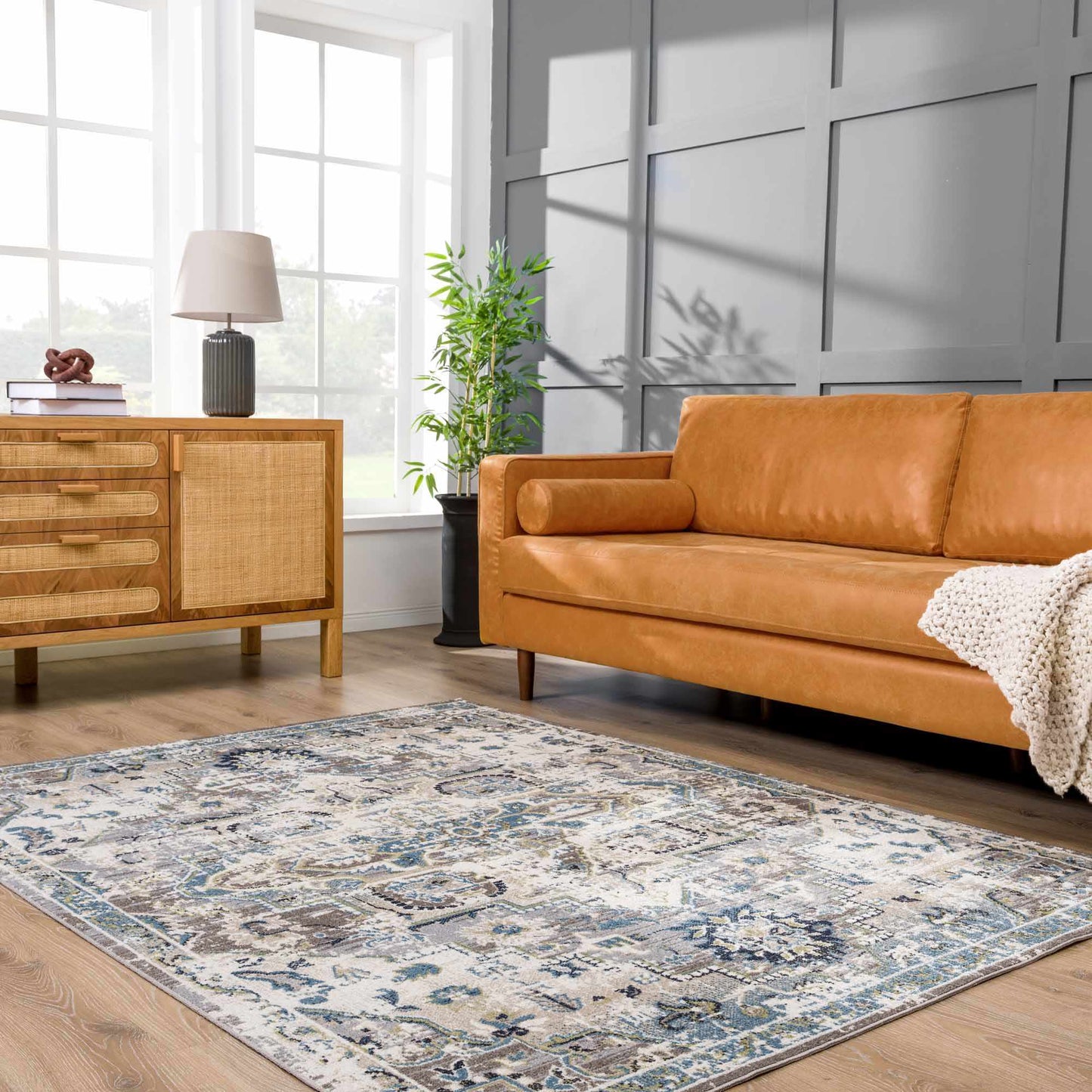 Cabacungan Gray & Blue - Washable Area Rugs - Quahog Bay Bedding