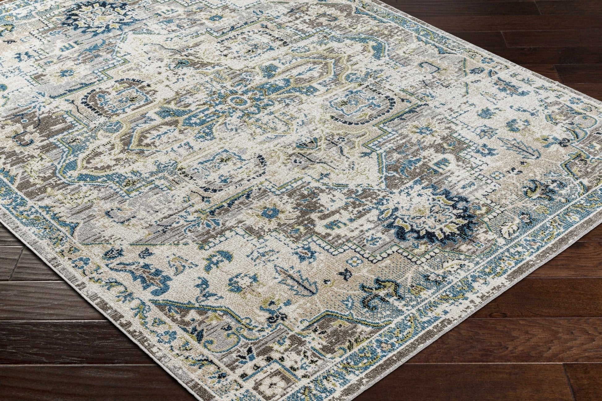 Cabacungan Gray & Blue - Washable Area Rugs - Quahog Bay Bedding