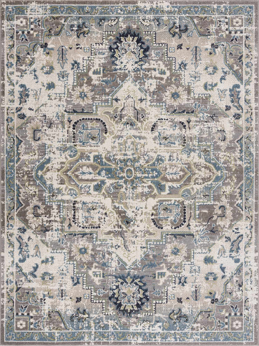 Cabacungan Gray & Blue - Washable Area Rugs - Quahog Bay Bedding