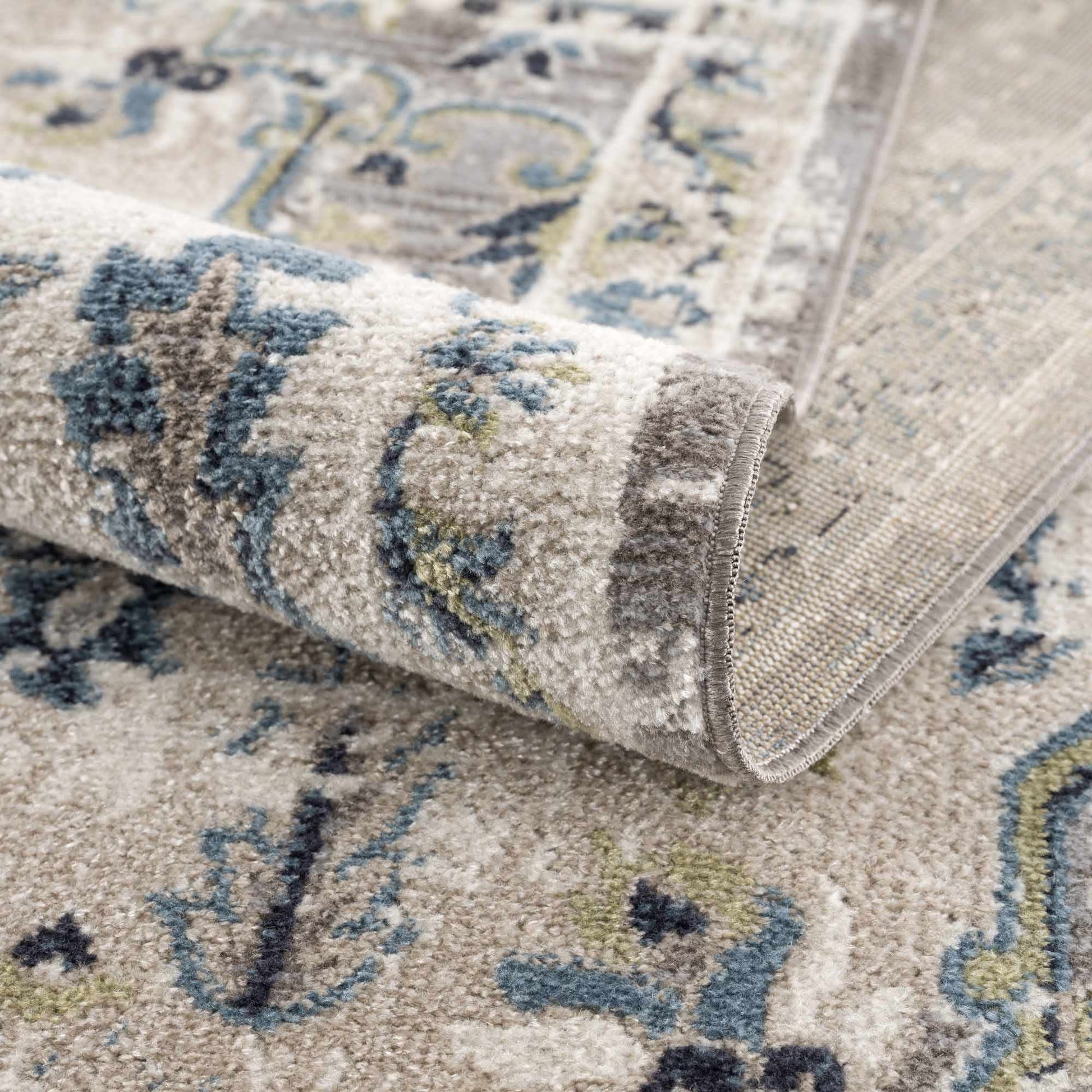 Cabacungan Gray & Blue - Washable Area Rugs - Quahog Bay Bedding