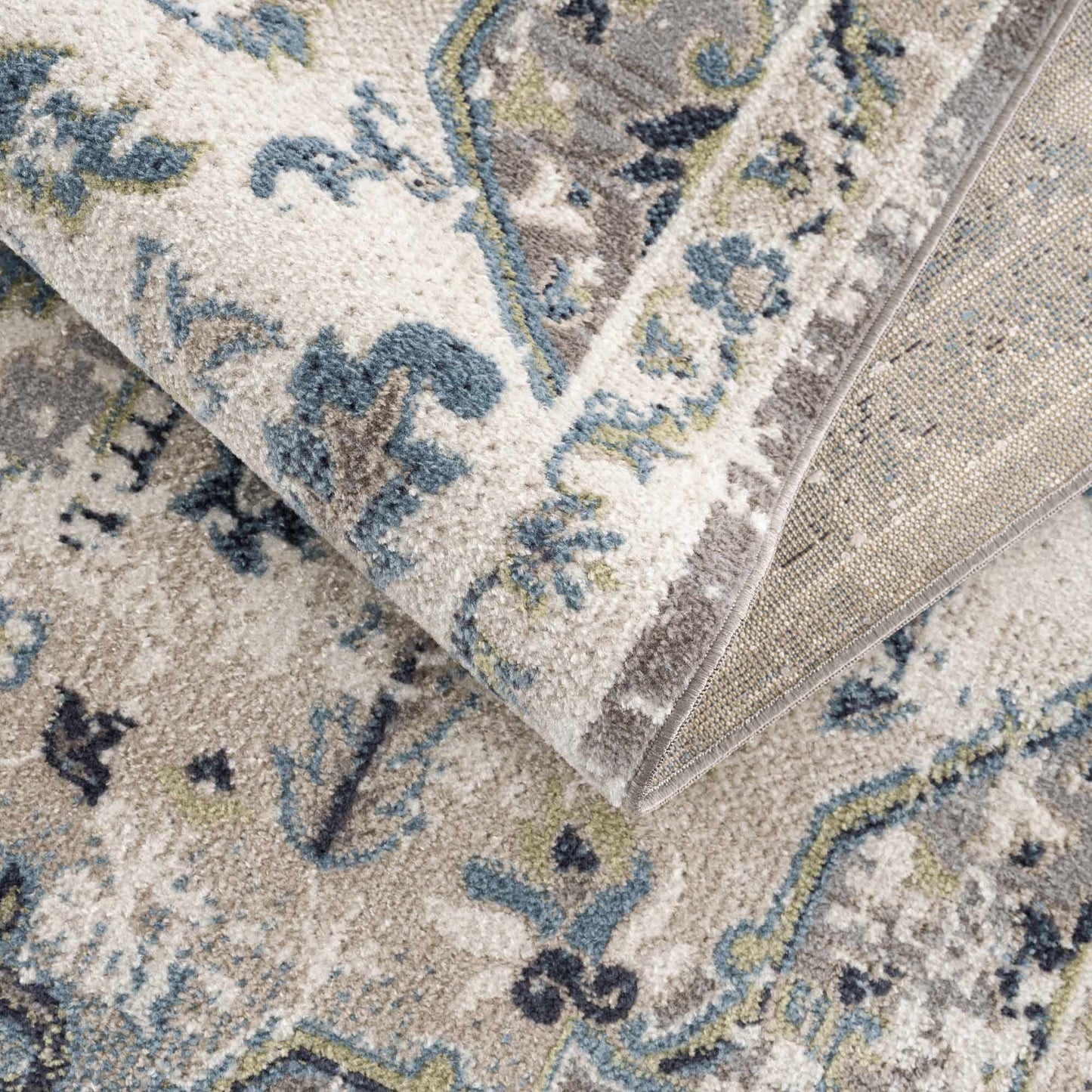 Cabacungan Gray & Blue - Washable Area Rugs - Quahog Bay Bedding