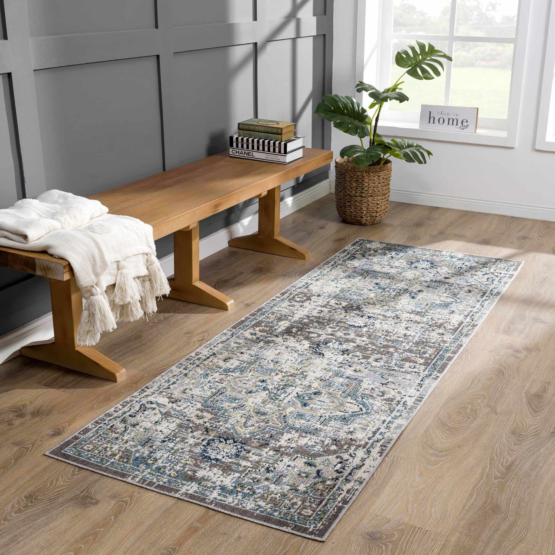 Cabacungan Gray & Blue - Washable Area Rugs - Quahog Bay Bedding