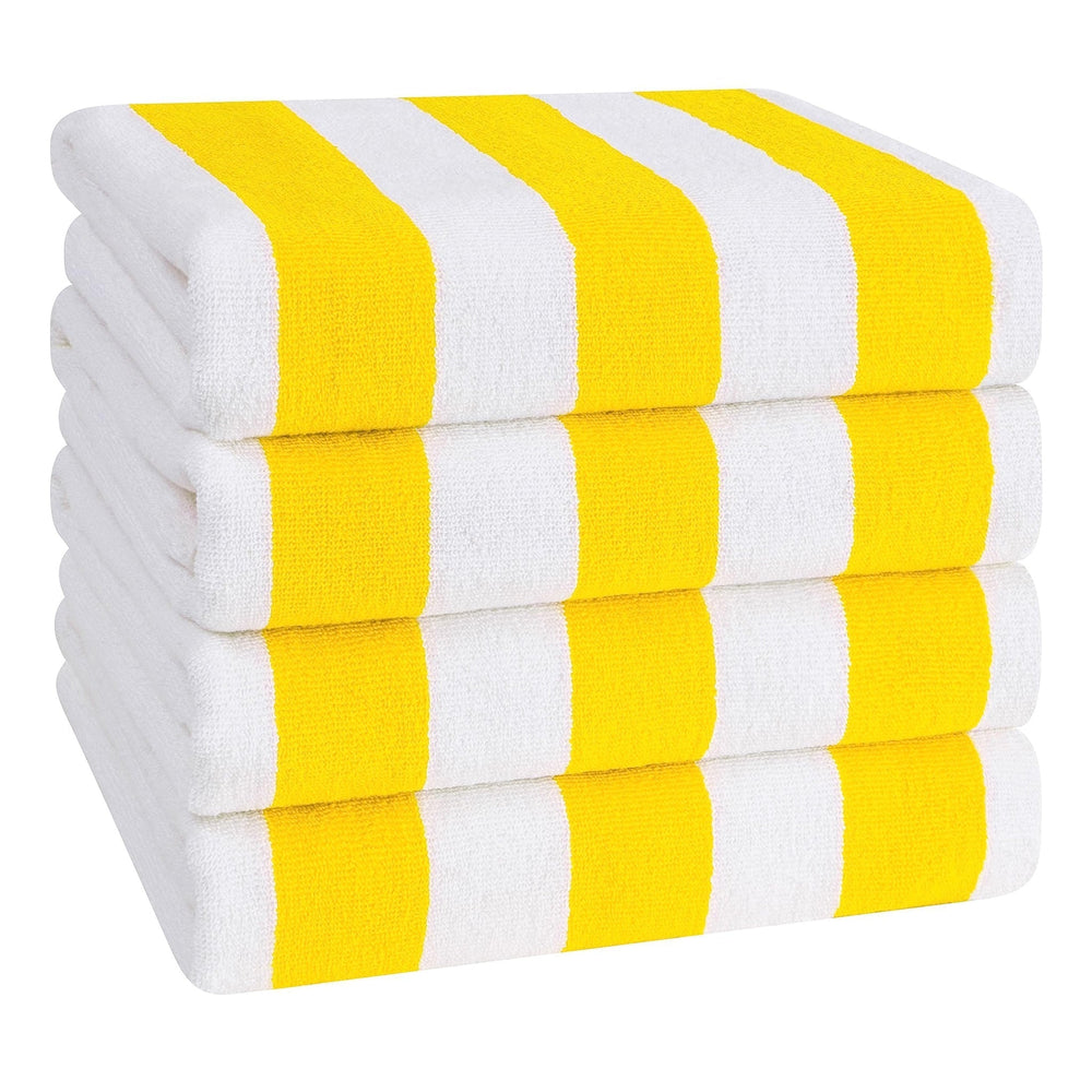 Cabana Striped Cotton Beach Towels 4 Pack - Quahog Bay Bedding