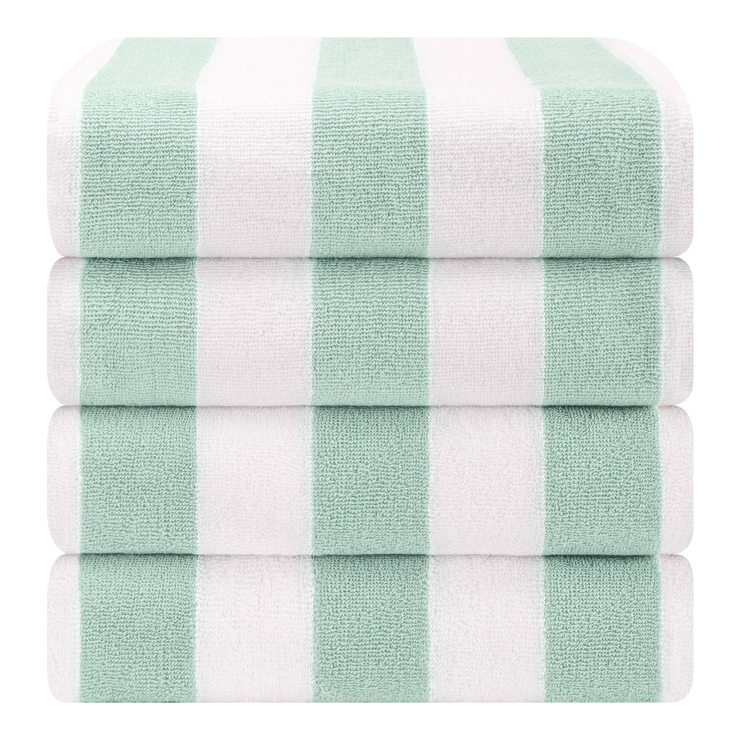 Cabana Striped Cotton Beach Towels 4 Pack - Quahog Bay Bedding