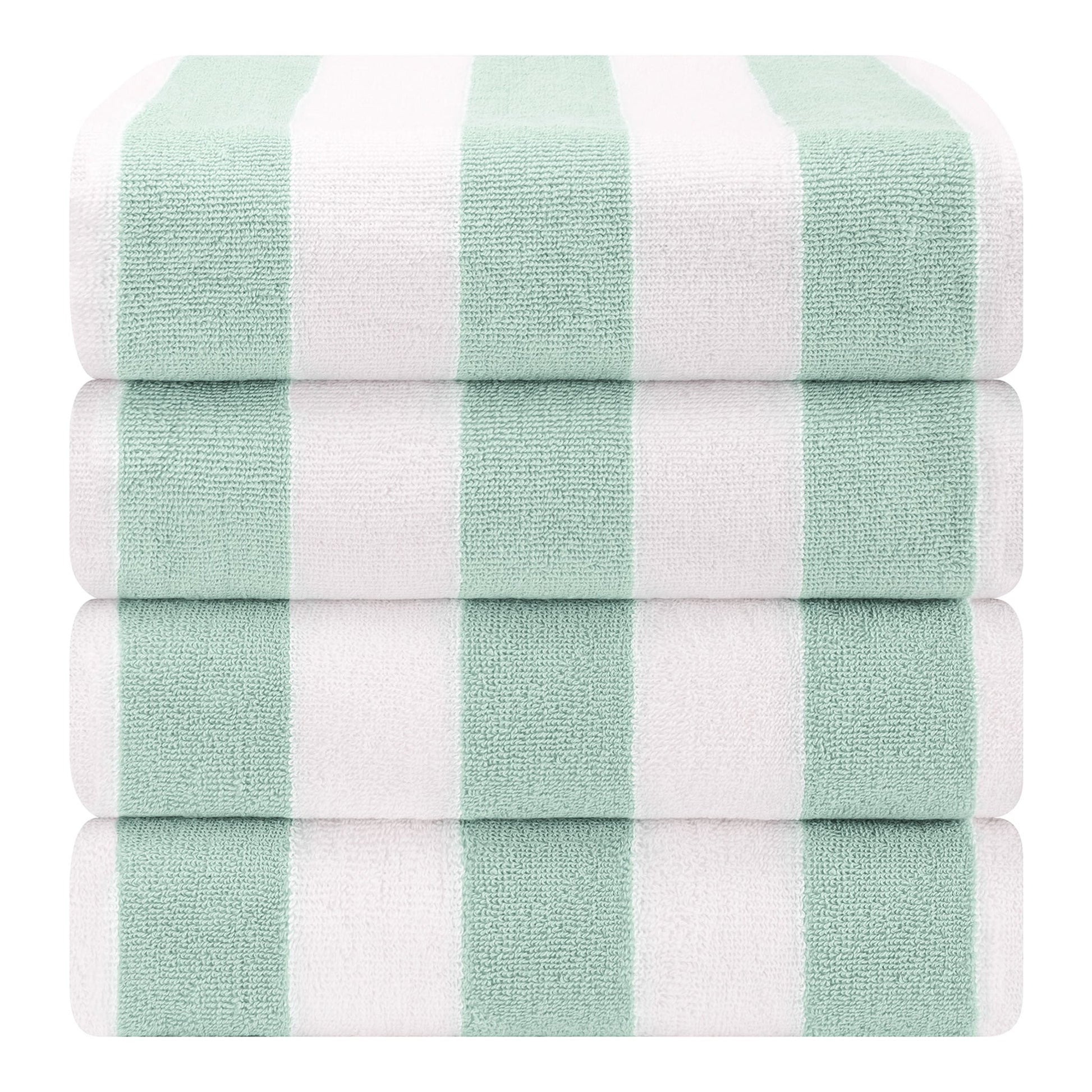 Cabana Striped Cotton Beach Towels 4 Pack - Quahog Bay Bedding