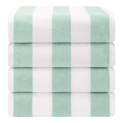 Cabana Striped Cotton Beach Towels 4 Pack - Quahog Bay Bedding