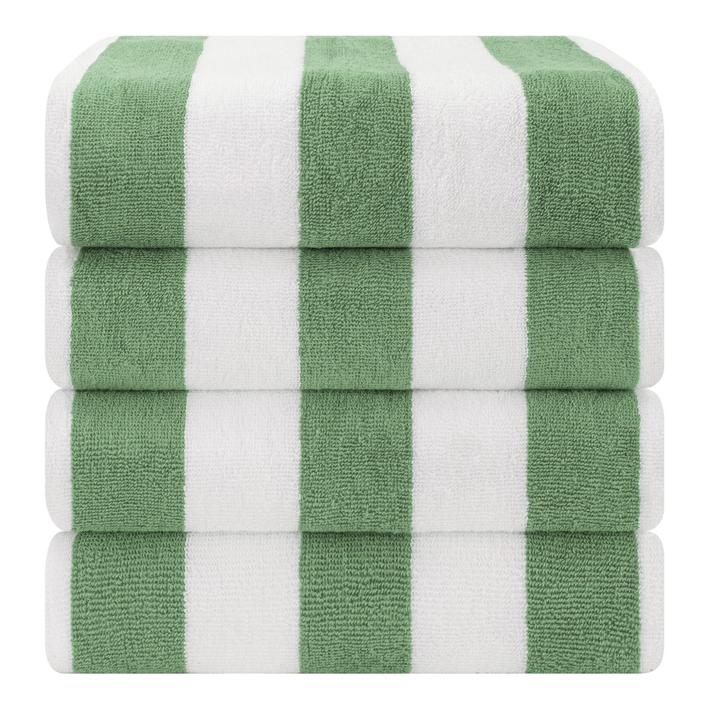 Cabana Striped Cotton Beach Towels 4 Pack - Quahog Bay Bedding