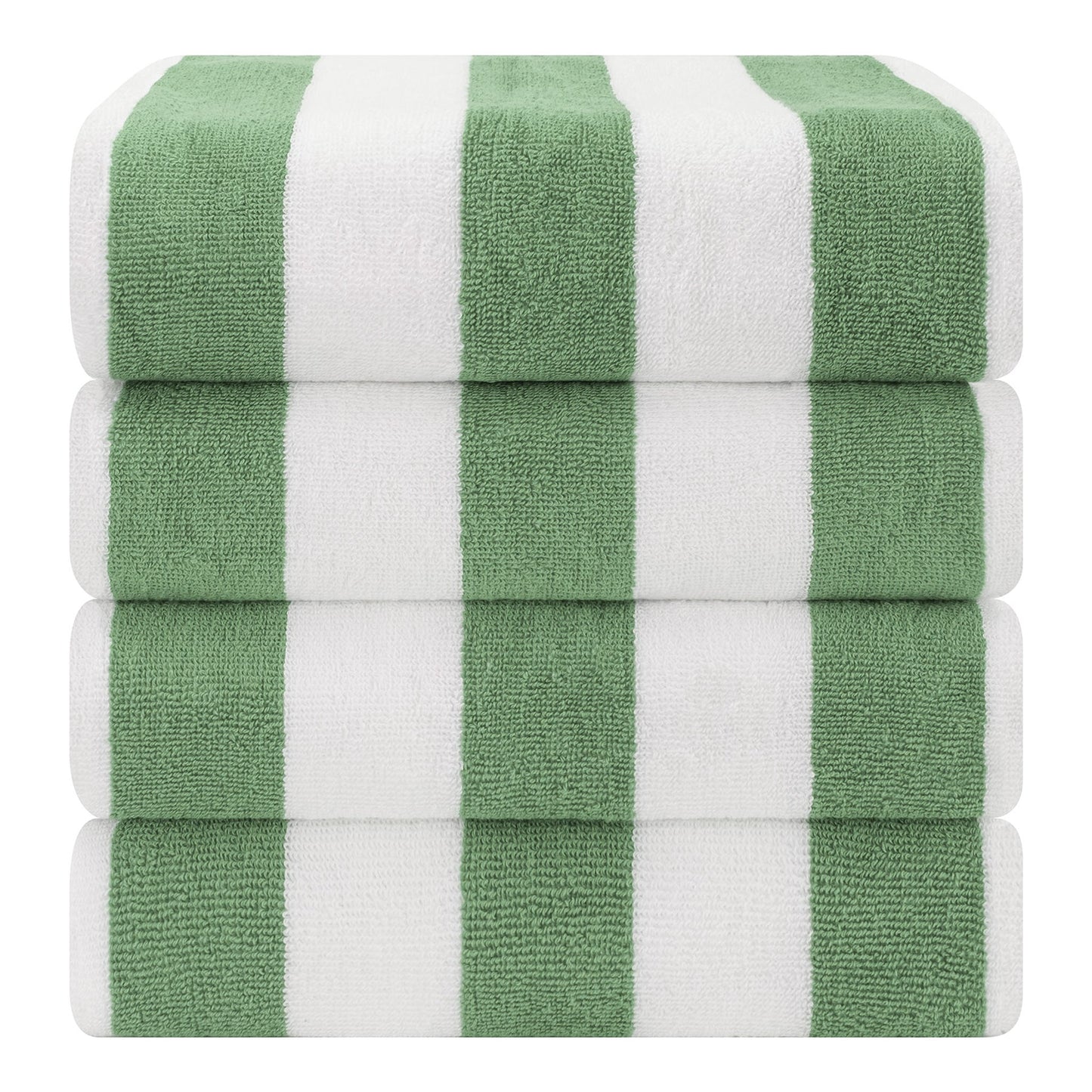 Cabana Striped Cotton Beach Towels 4 Pack - Quahog Bay Bedding