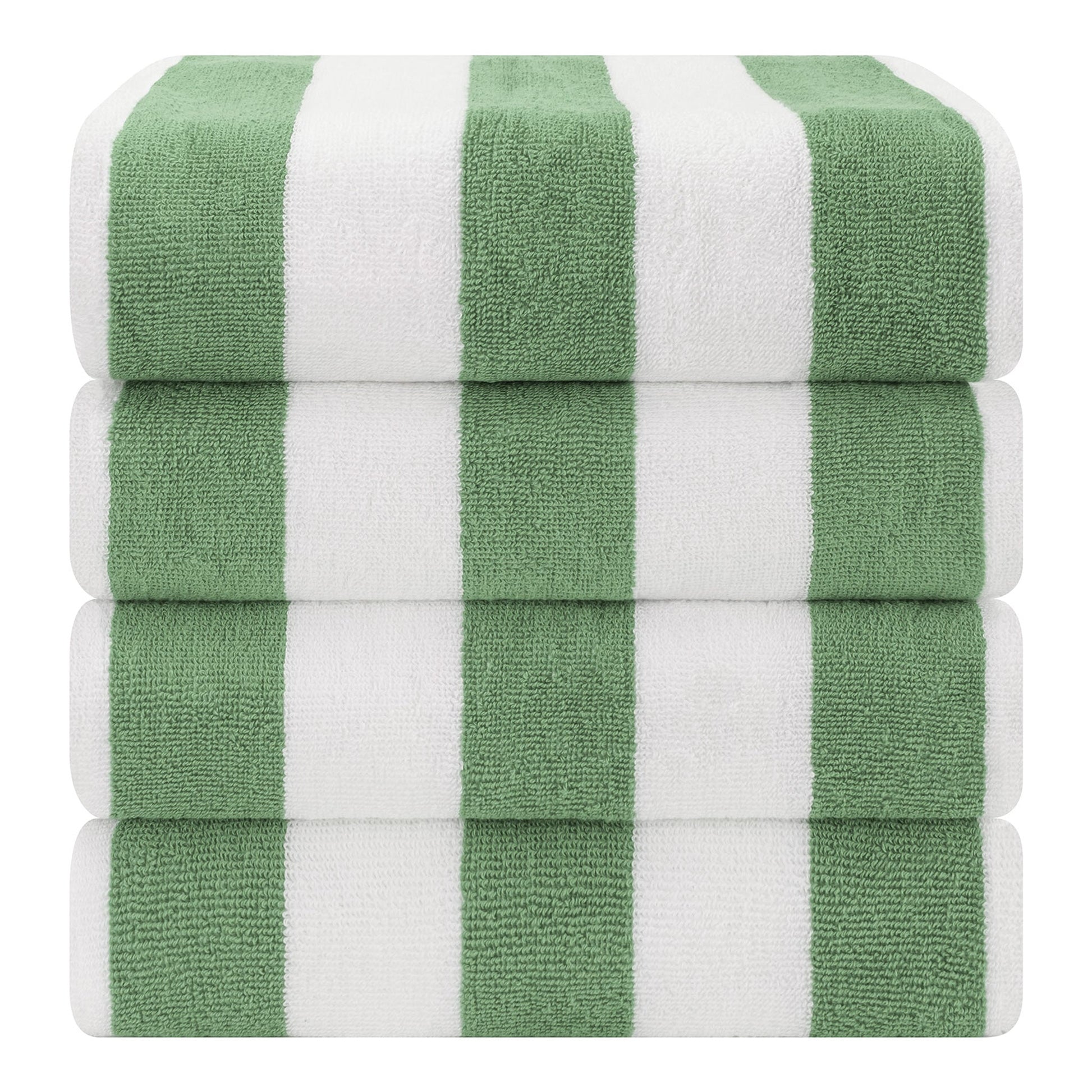 Cabana Striped Cotton Beach Towels 4 Pack - Quahog Bay Bedding