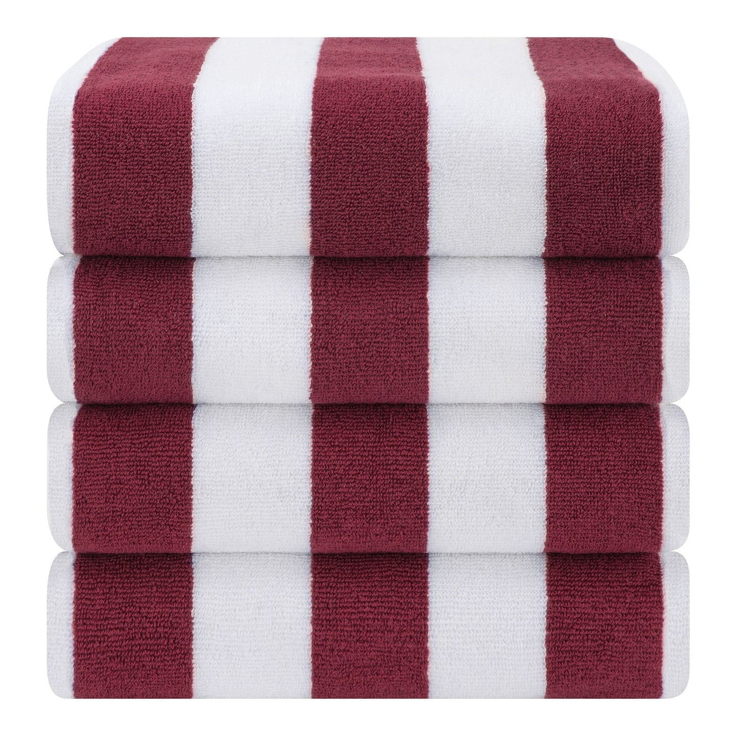 Cabana Striped Cotton Beach Towels 4 Pack - Quahog Bay Bedding