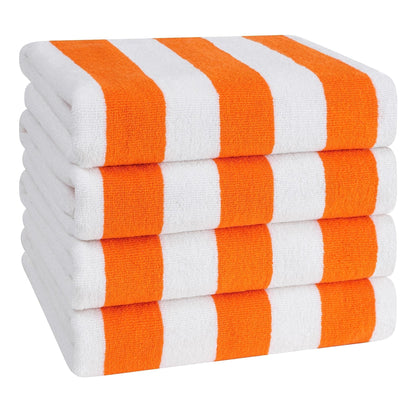Cabana Striped Cotton Beach Towels 4 Pack - Quahog Bay Bedding