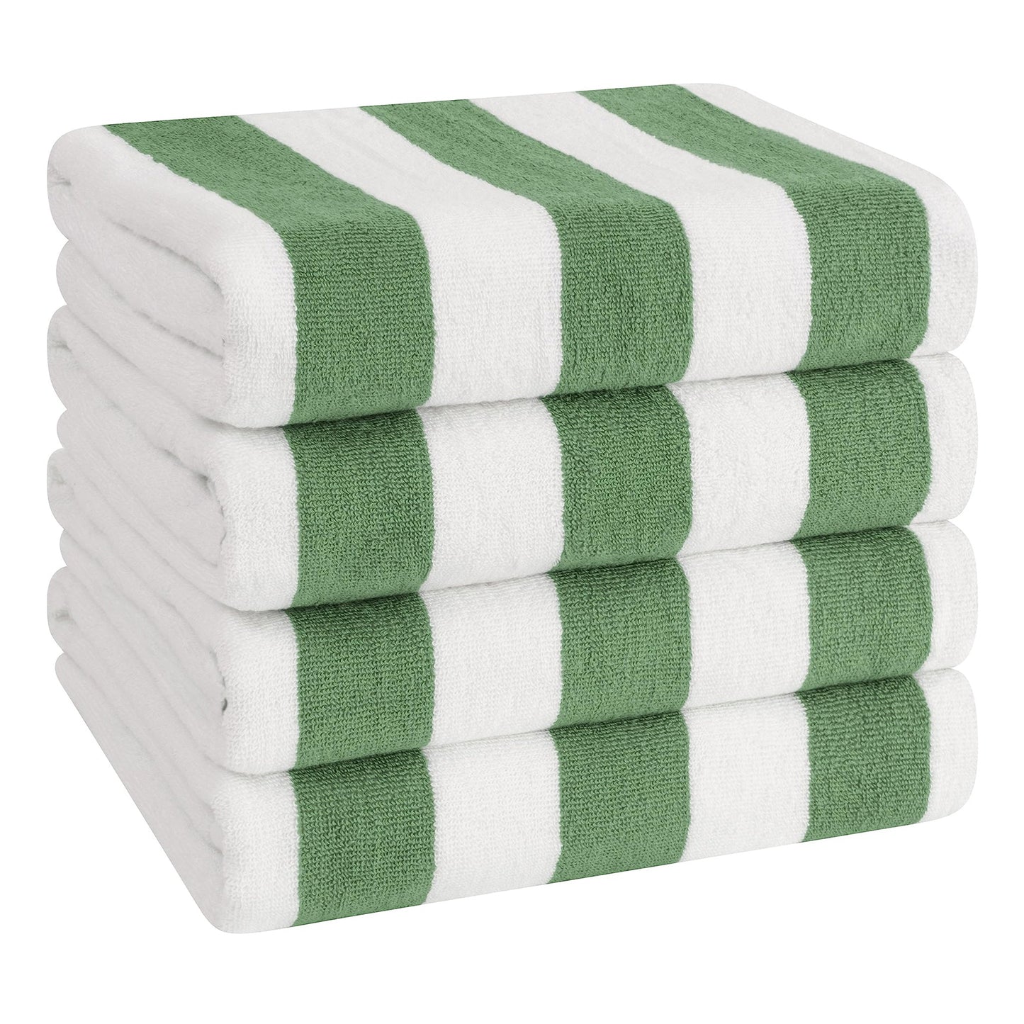 Cabana Striped Cotton Beach Towels 4 Pack - Quahog Bay Bedding