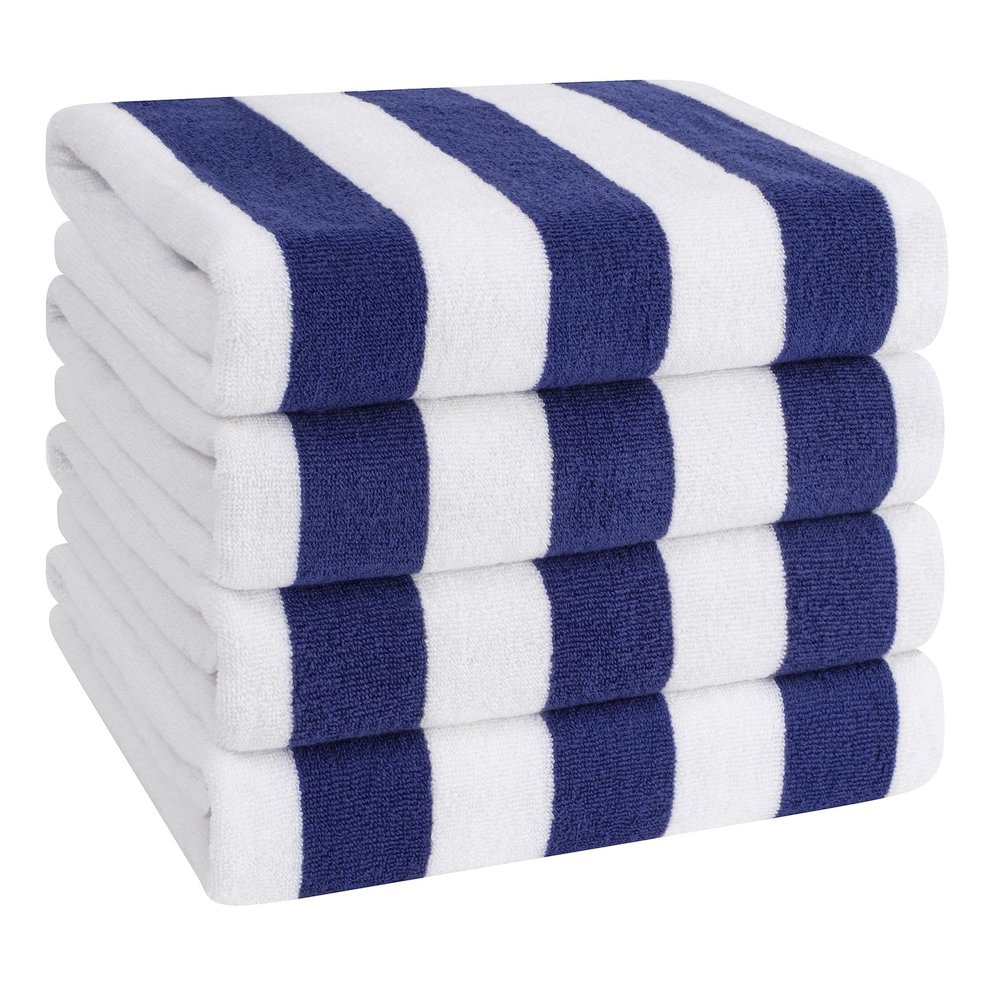 Cabana Striped Cotton Beach Towels 4 Pack - Quahog Bay Bedding