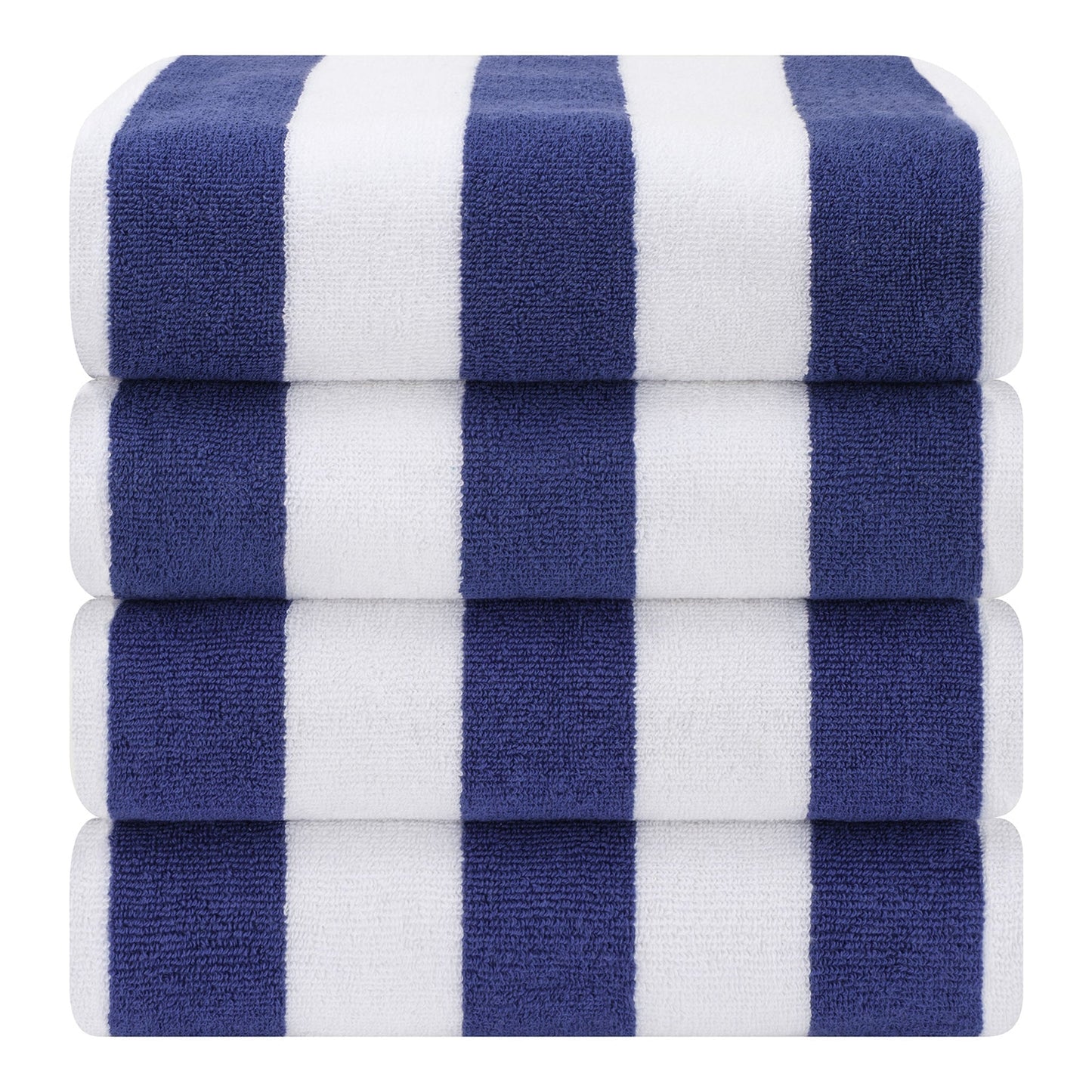 Cabana Striped Cotton Beach Towels 4 Pack - Quahog Bay Bedding