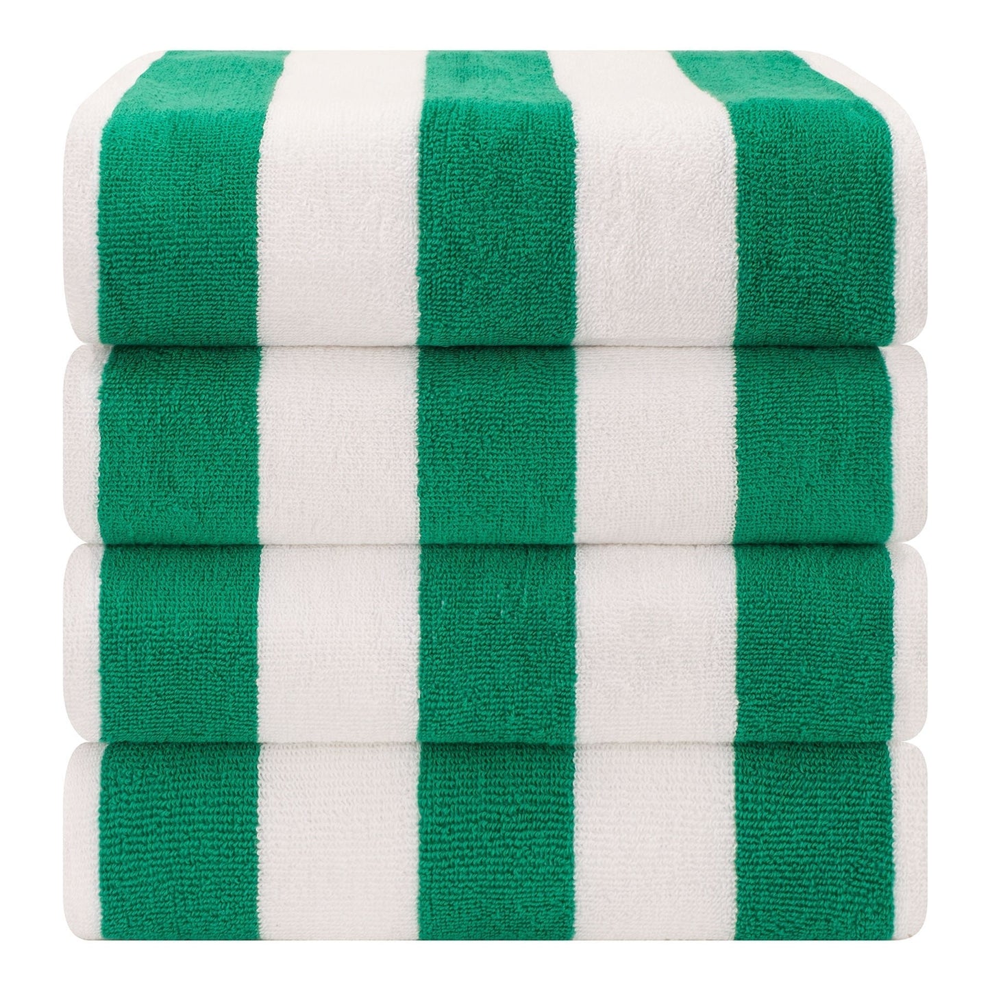 Cabana Striped Cotton Beach Towels 4 Pack - Quahog Bay Bedding