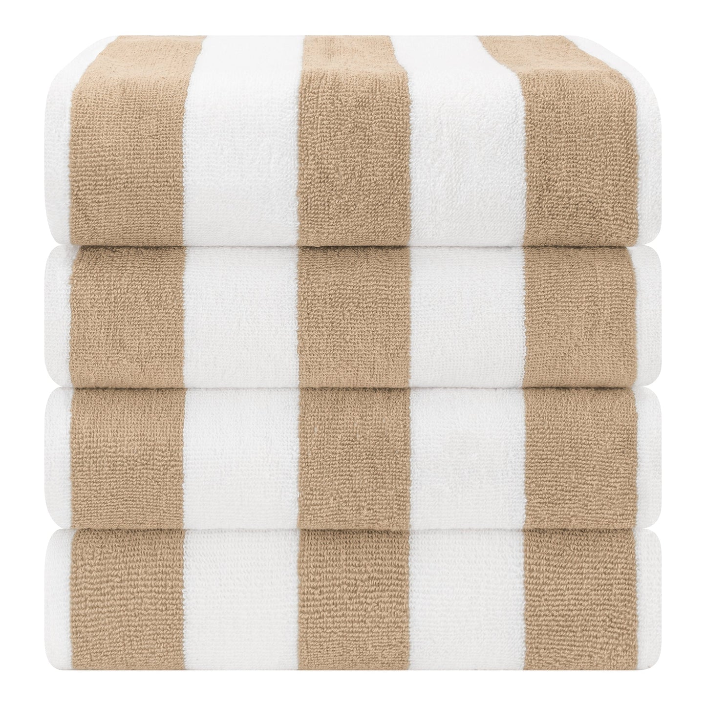 Cabana Striped Cotton Beach Towels 4 Pack - Quahog Bay Bedding