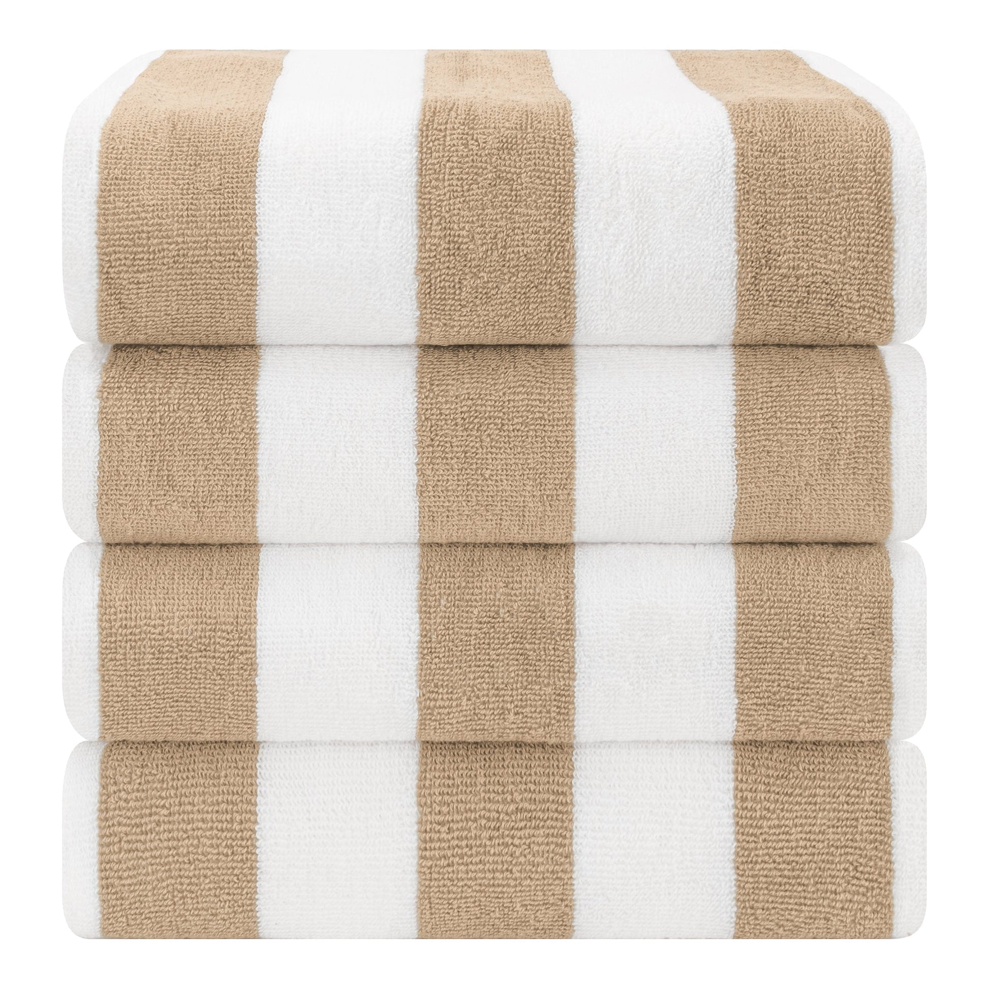 Cabana Striped Cotton Beach Towels 4 Pack - Quahog Bay Bedding