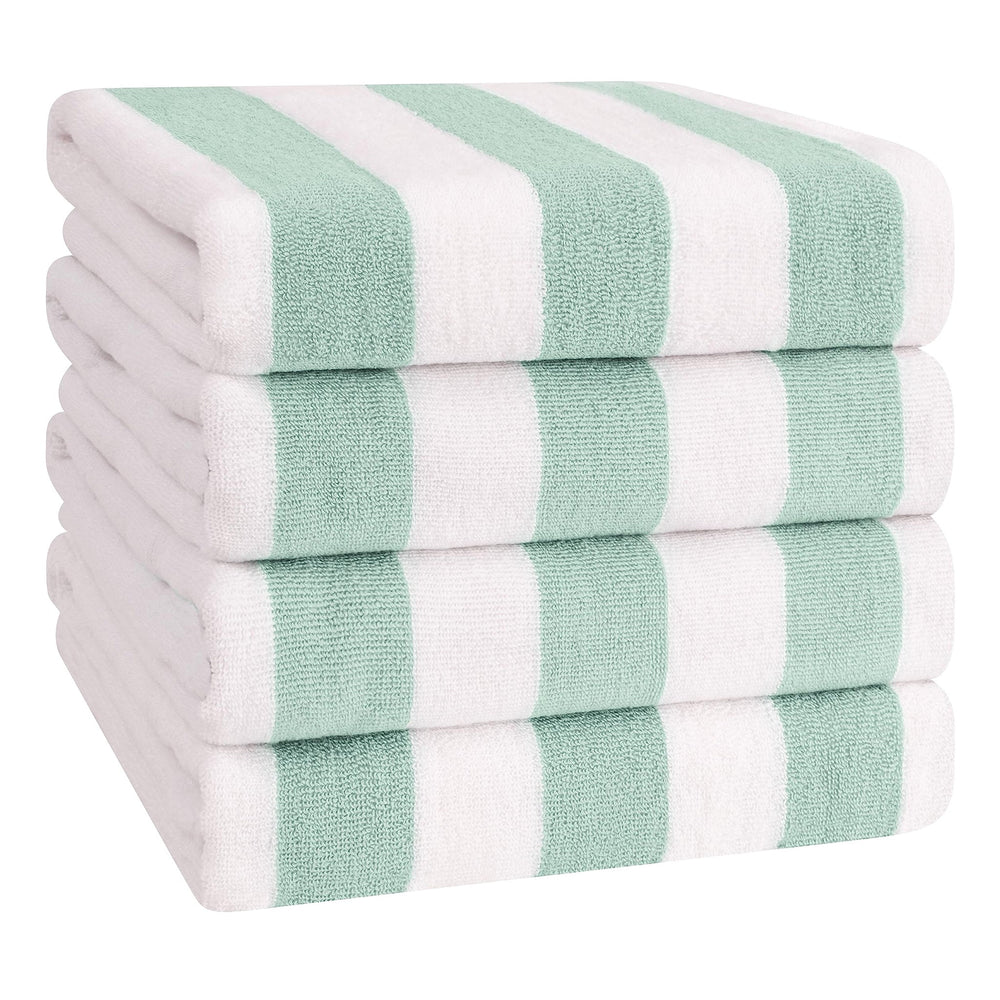 Cabana Striped Cotton Beach Towels 4 Pack - Quahog Bay Bedding