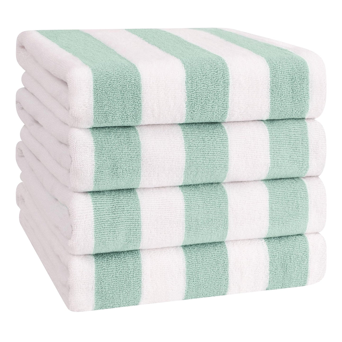 Cabana Striped Cotton Beach Towels 4 Pack - Quahog Bay Bedding