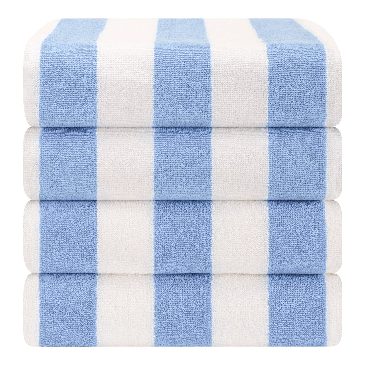 Cabana Striped Cotton Beach Towels 4 Pack - Quahog Bay Bedding