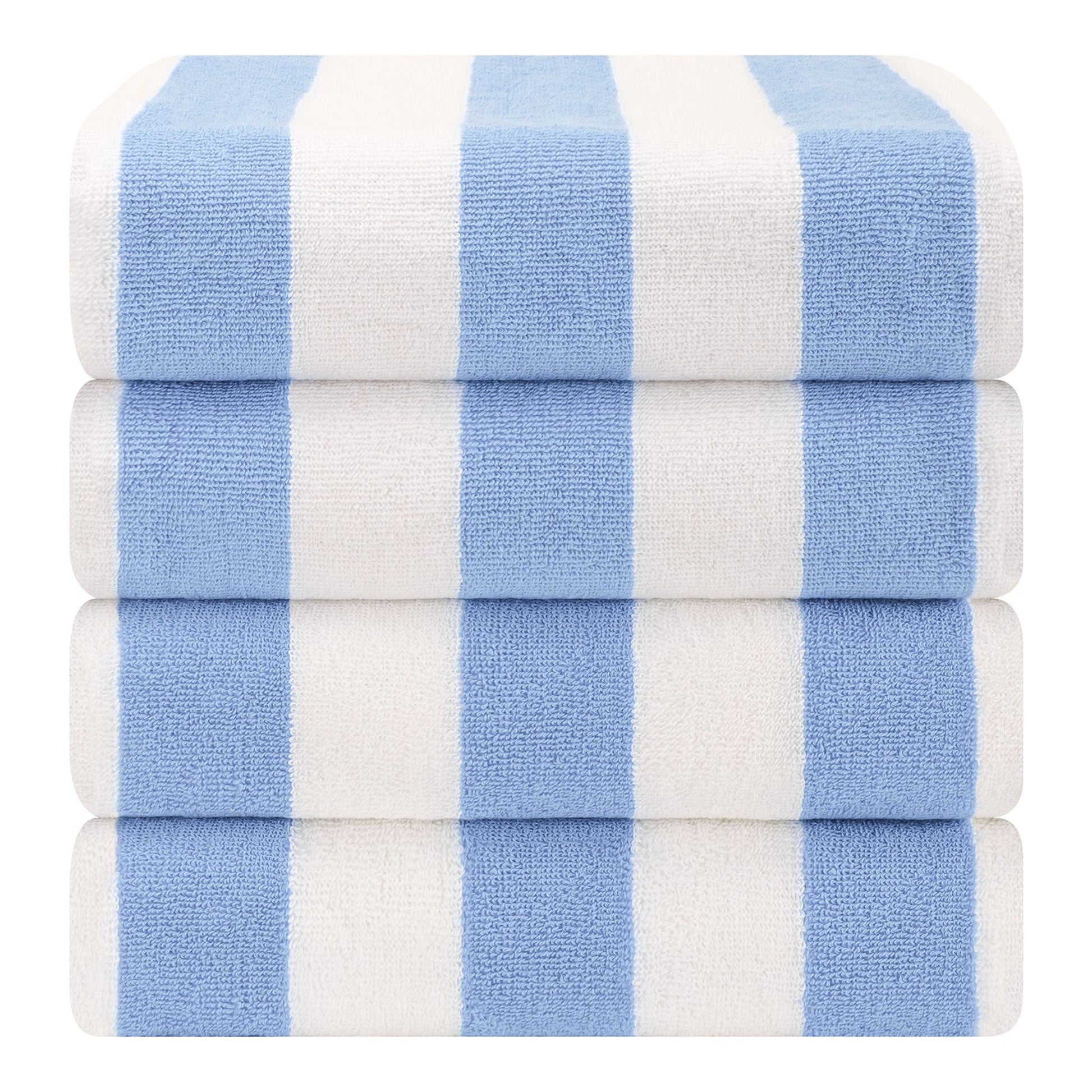Cabana Striped Cotton Beach Towels 4 Pack - Quahog Bay Bedding
