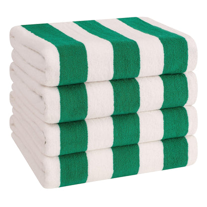 Cabana Striped Cotton Beach Towels 4 Pack - Quahog Bay Bedding
